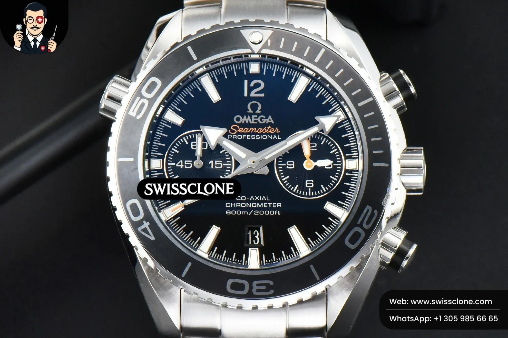 Omega Planet Ocean Chrono 45.5mm OMF Black Dial