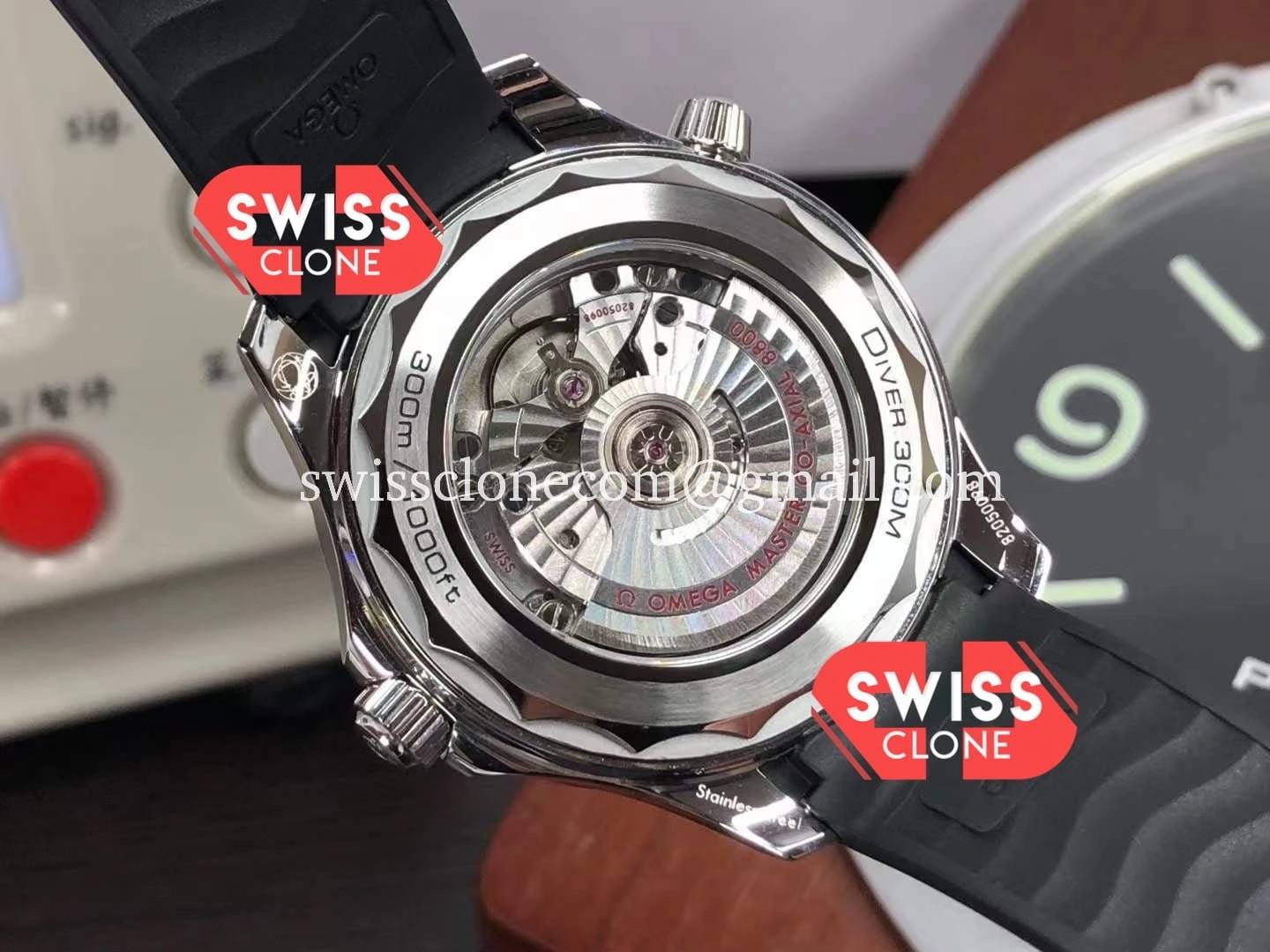 Omega Seamaster 300M Co-Axial Master Chronometer - Clasp, Bracelet & Buckle Detail | 1:1 Swiss Super Clone