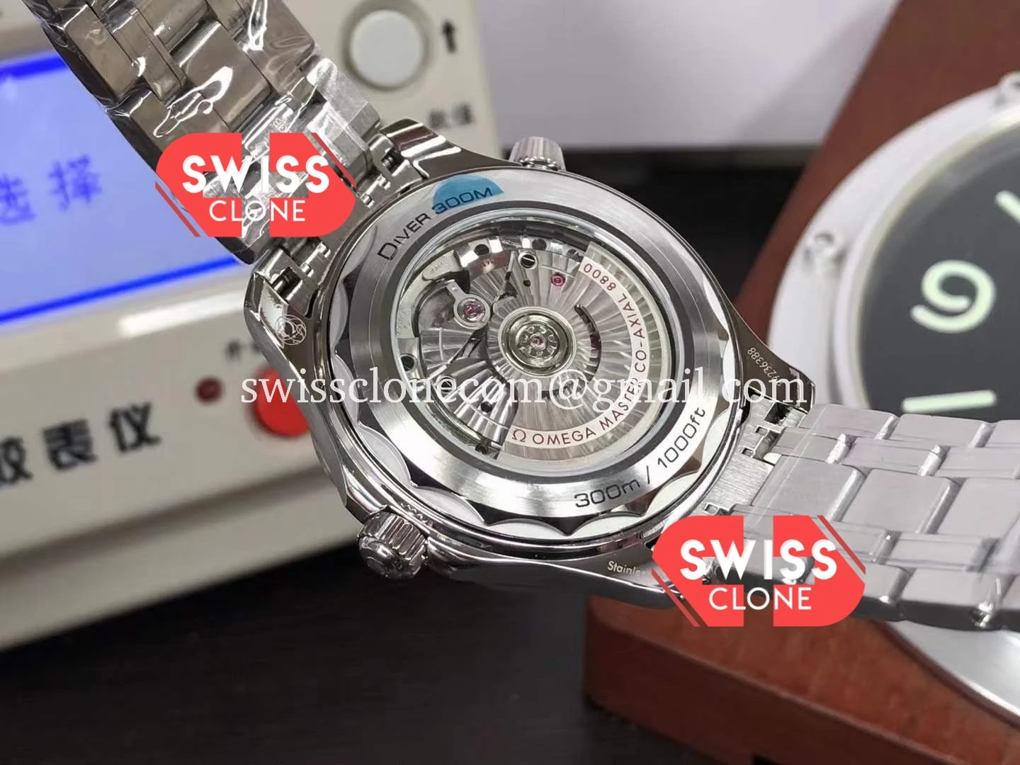 Omega Seamaster 300M Master Chronometer Blue Dial 904L 1:1 Super Clone - On-Wrist Presence View