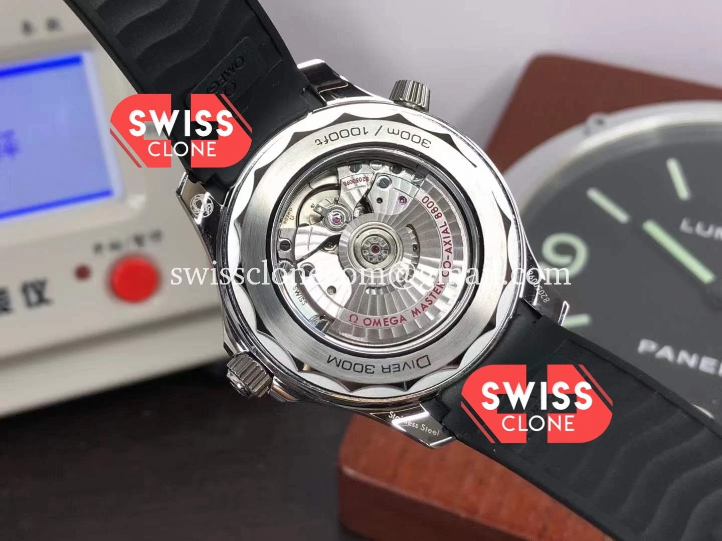 Omega Seamaster 300M Master Chronometer Ceramic - 45-Degree Case Profile & Crown View | 1:1 Swiss Super Clone
