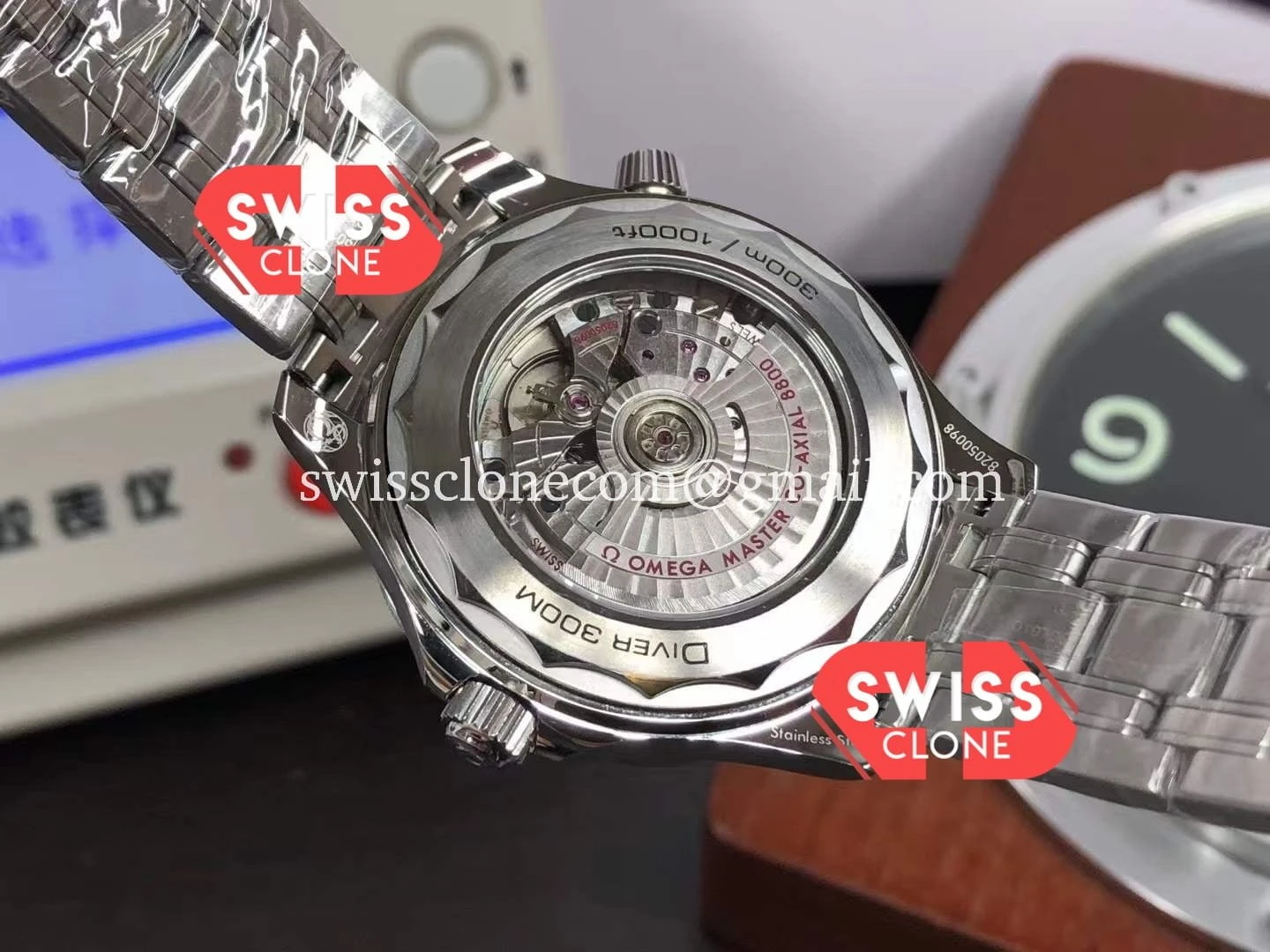 Omega Seamaster 300M Master Chronometer White 904L 1:1 Super Clone - On-Wrist Presence View