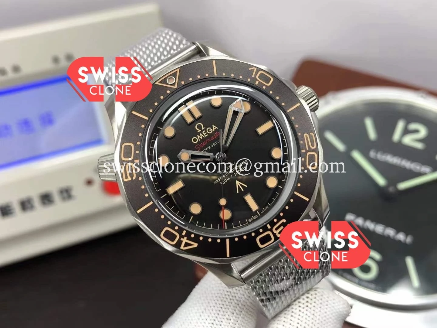 Omega Seamaster 300M No Time To Die Steel - 45-Degree Case Profile & Crown View | 1:1 Swiss Super Clone