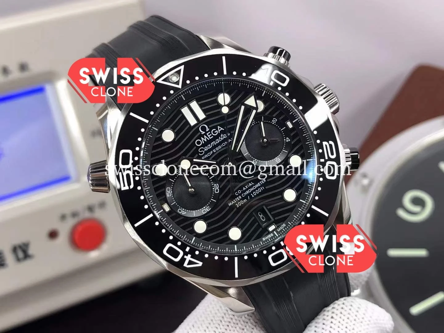 Omega Seamaster Co Axial Master 1:1 Super Clone - Dial Macro Close-Up