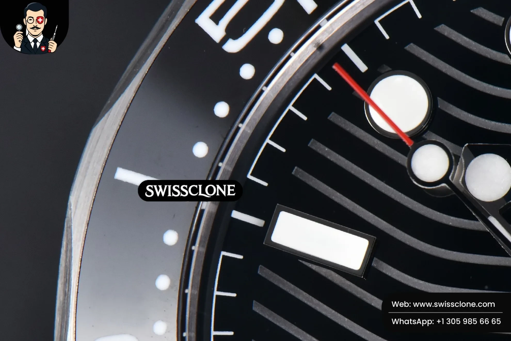 Omega Seamaster Diver 300M 42mm Black Ceramic Black Dial Black Rubber - Clasp, Bracelet & Buckle Detail | 1:1 Swiss Super Clone
