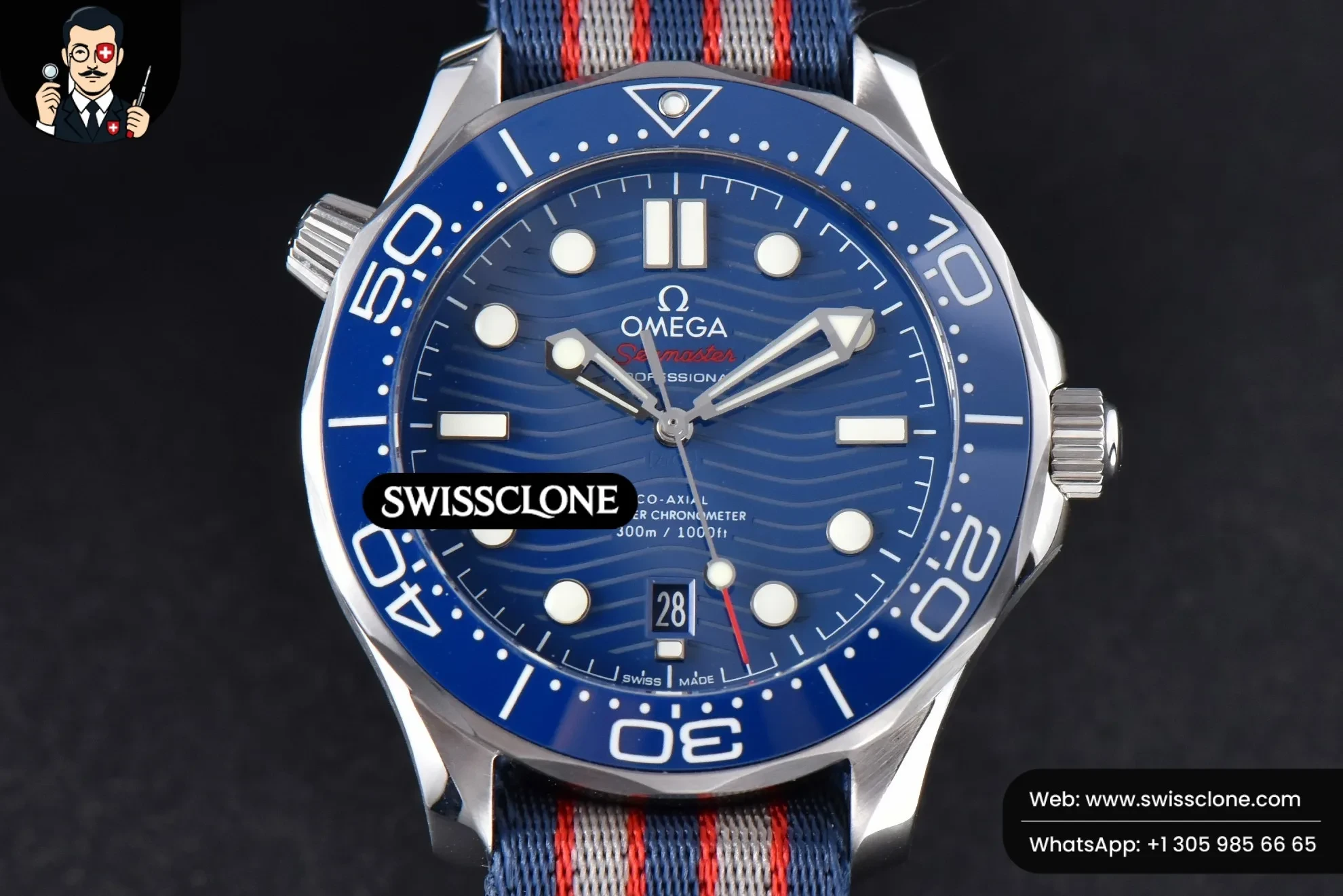Omega Seamaster Diver 300M 42mm Blue Dial Nylon