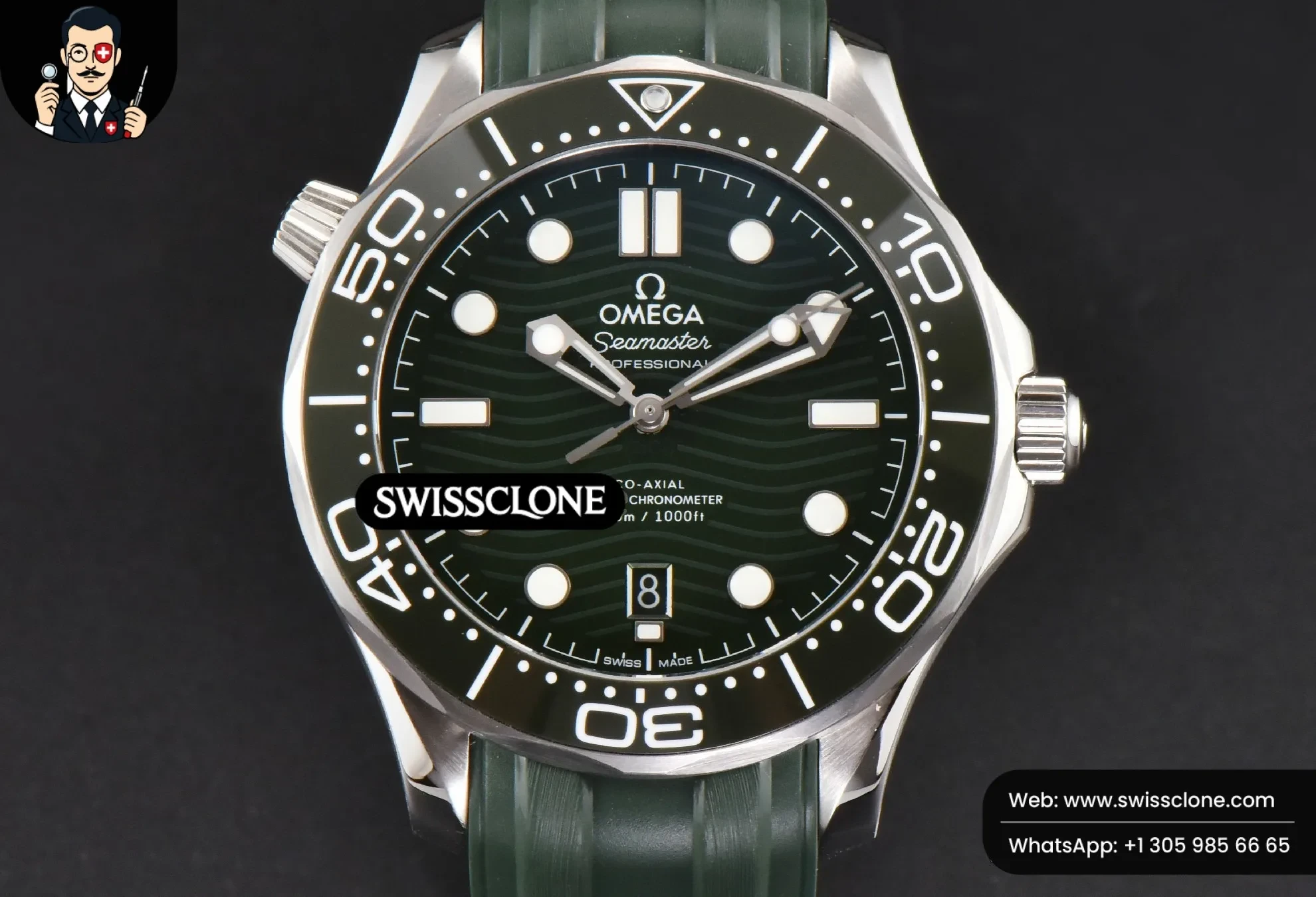 Omega Seamaster Diver 300M 42mm Green Ceramic Green Dial Green Rubber