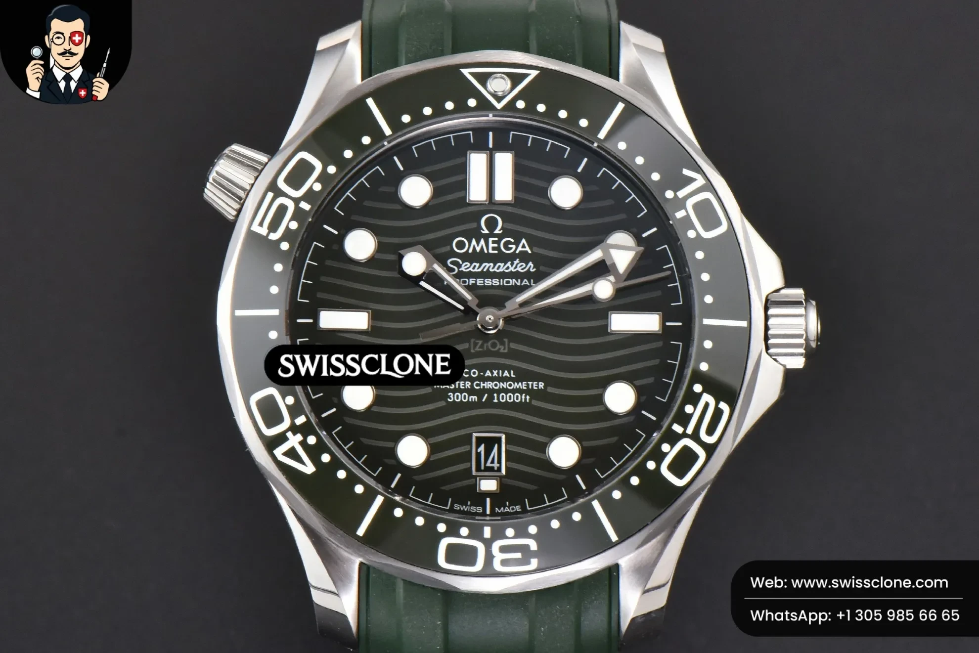 Omega Seamaster Diver 300M 42mm ORF Green Ceramic Green Dial Green Rubber