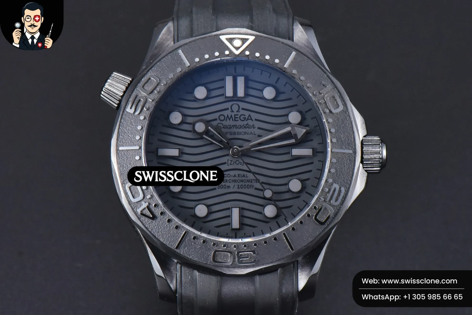 Omega Seamaster Diver 300M Ceramic Nekton ORF 43.5MM Black Dial Rubber