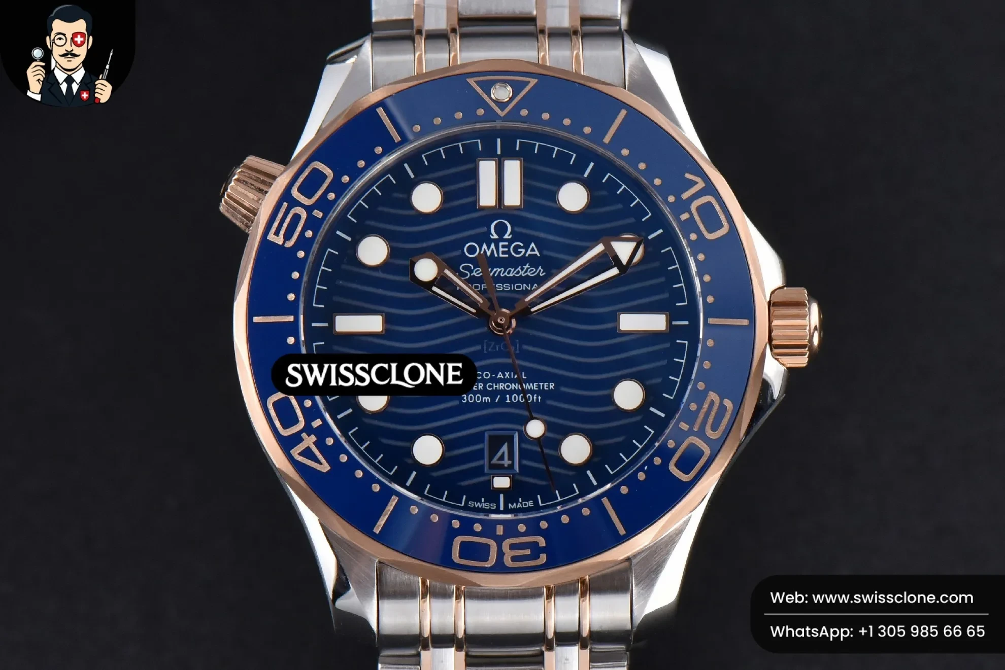 Omega Seamaster Diver RG/SS 300M 42mm Blue Dial RG/SS