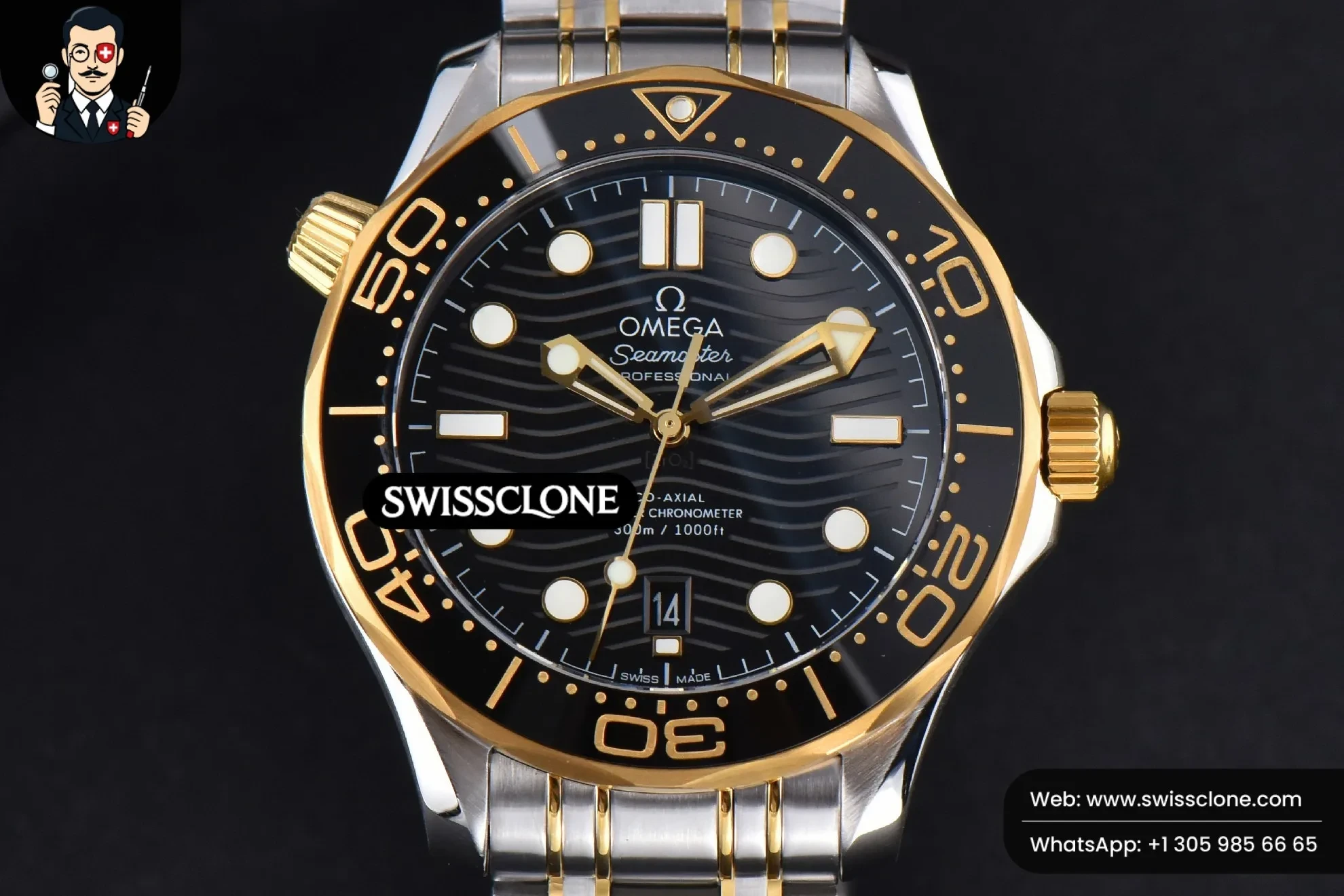 Omega Seamaster Diver YG/SS 300M 42mm Black Dial YG/SS
