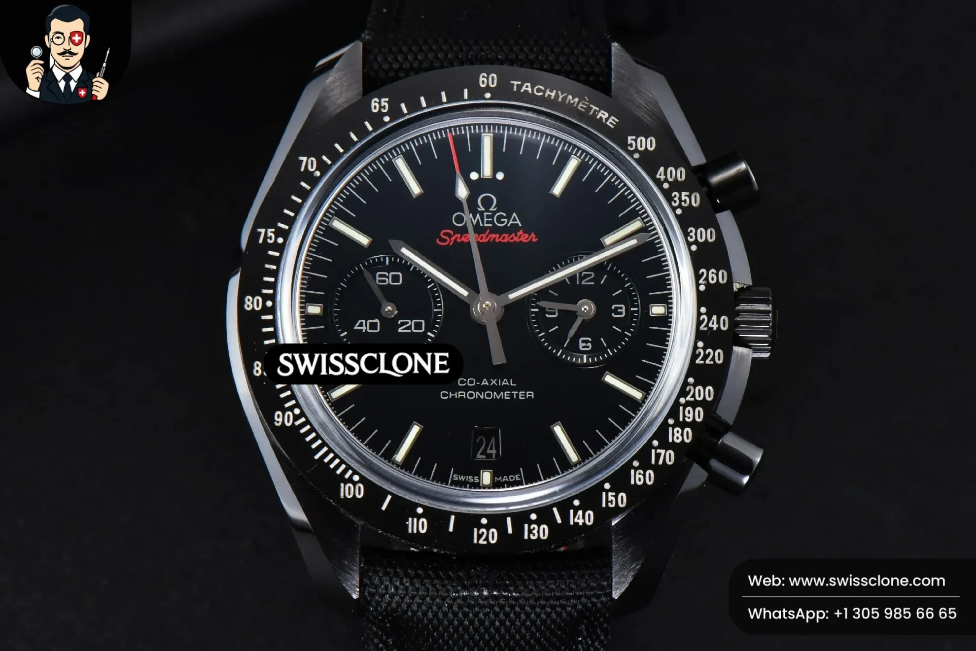 Omega Speedmaster ‘Dark Side Of The Moon’ Real Ceramic OMF 44mm Black Dial Nylon