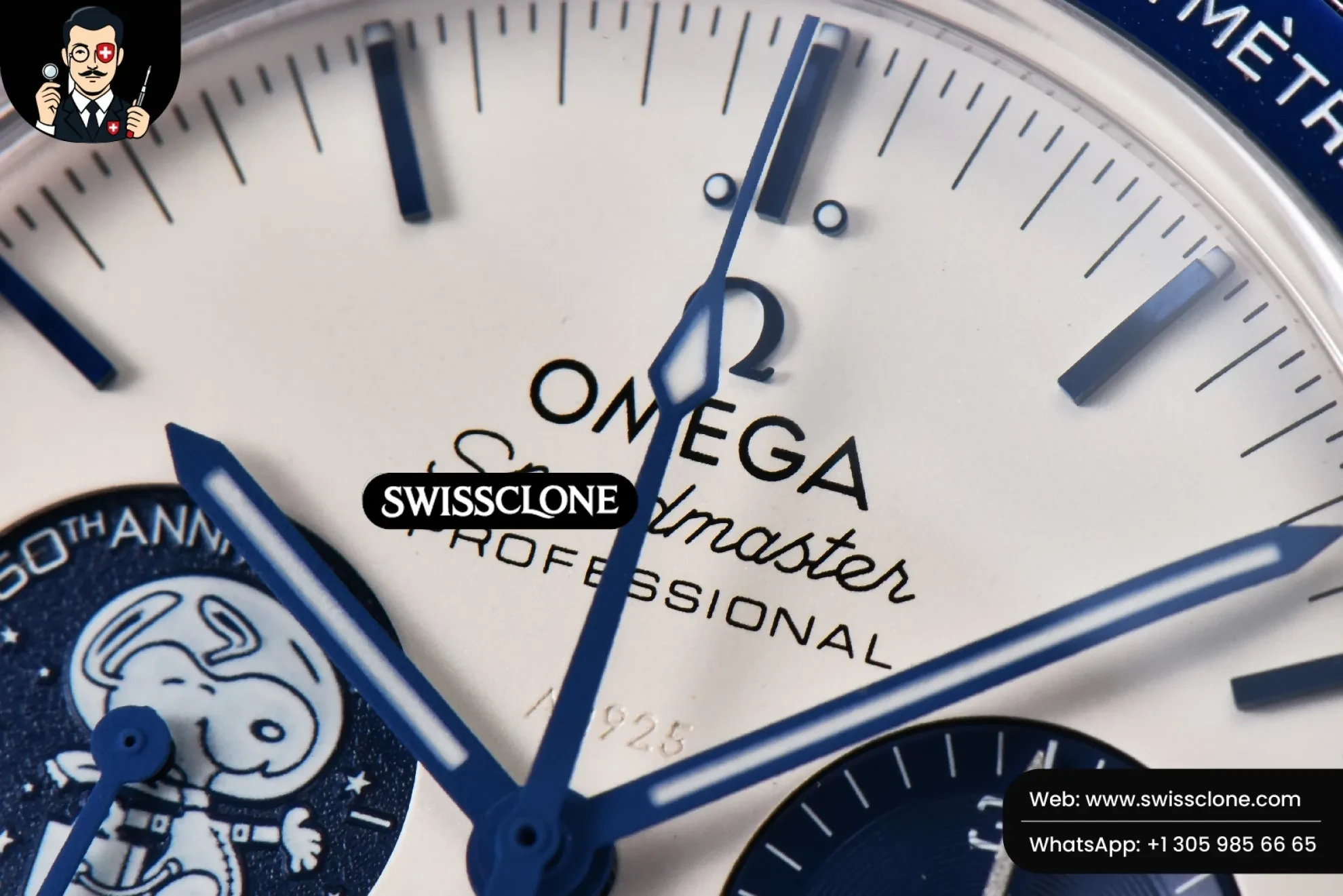 Omega Speedmaster Professional ‘Snoopy’ 50th Anniversary 42mm GSF Nylon A7750(Mod) 1:1 Super Clone Det - Clasp & Bracelet Finishing