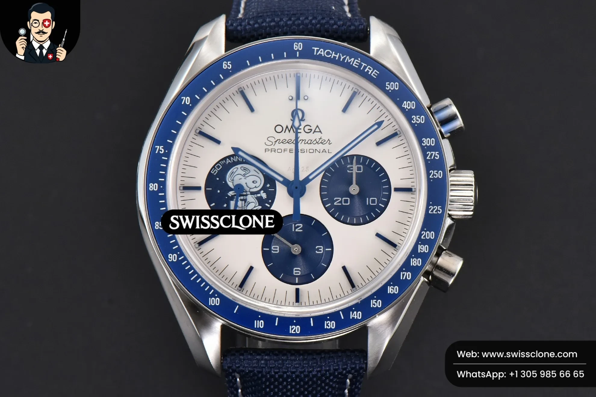 Omega Speedmaster Professional ‘Snoopy’ 50th Anniversary 42mm GSF Nylon A7750(Mod)