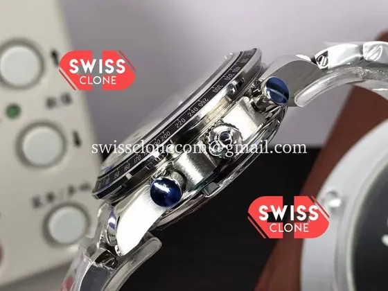 Omega Speedmaster Racing Blue Dial 904L 1:1 Super Clone - Lateral Case Thickness Profile