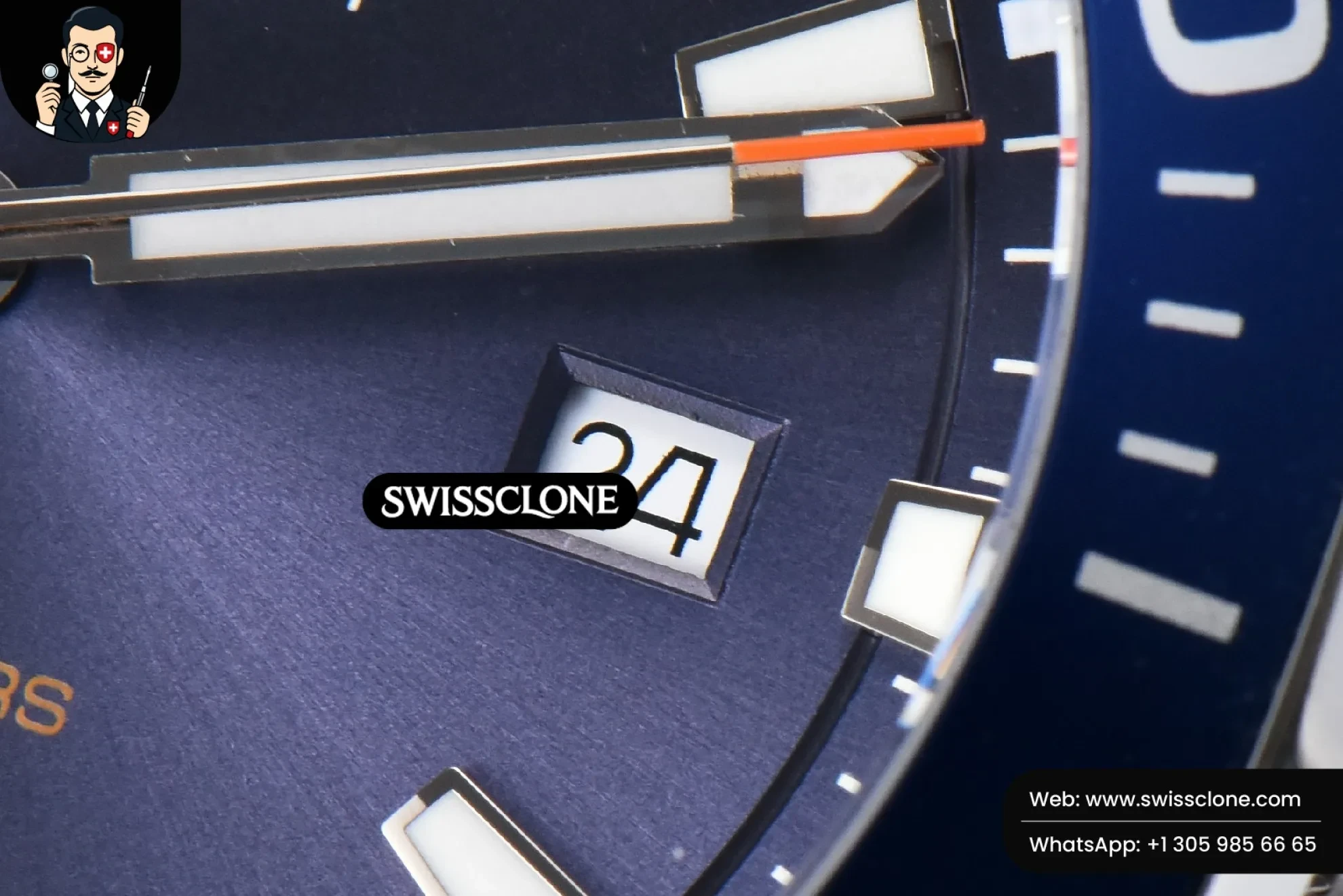 Omega Tag Heuer Aquaracer 300M 41mm OF Purple Dial Blue Rubber 1:1 Super Clone - Caseback & Cloned Calibre Movement