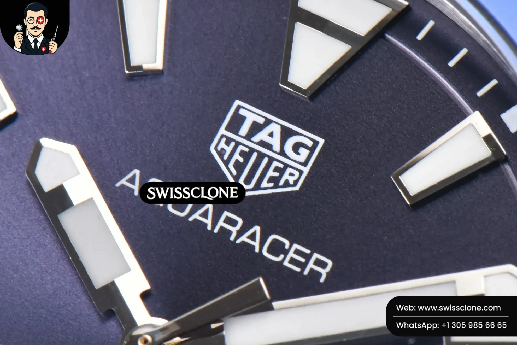 Omega Tag Heuer Aquaracer 300M 41mm OF Purple Dial SW200 1:1 Super Clone - Caseback & Cloned Calibre Movement