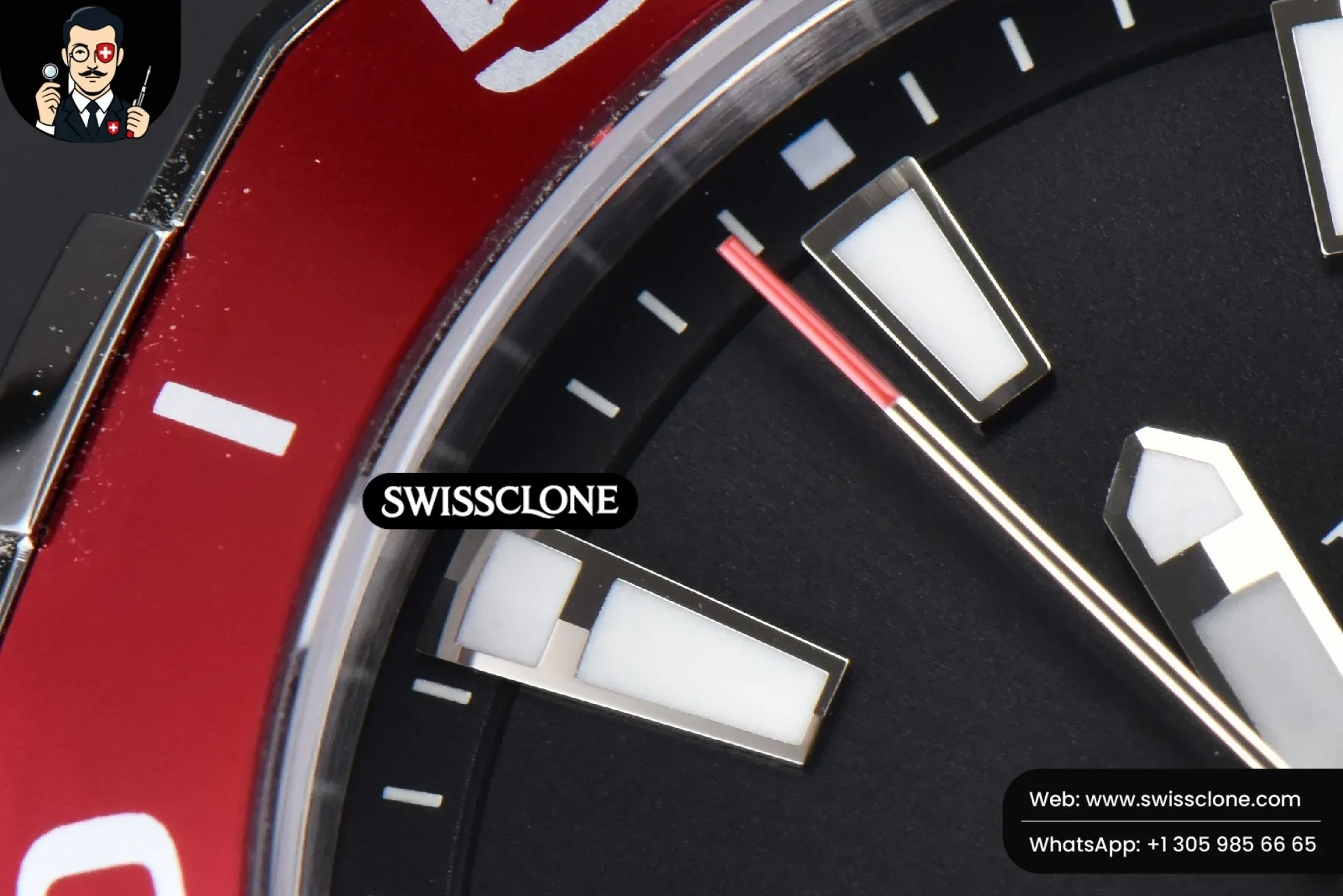 Omega Tag Heuer Aquaracer 300M 41mm OF Red Bezel Black Dial SW200 1:1 Super Clone - On-Wrist Presence View