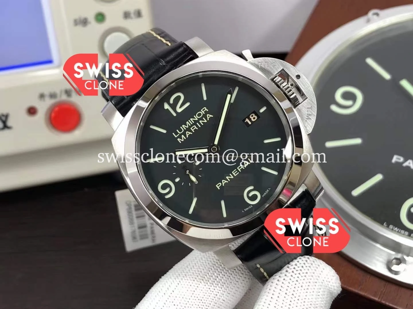 Panerai Luminor Marina PAM312 Steel 1:1 Super Clone - Dial Macro Close-Up