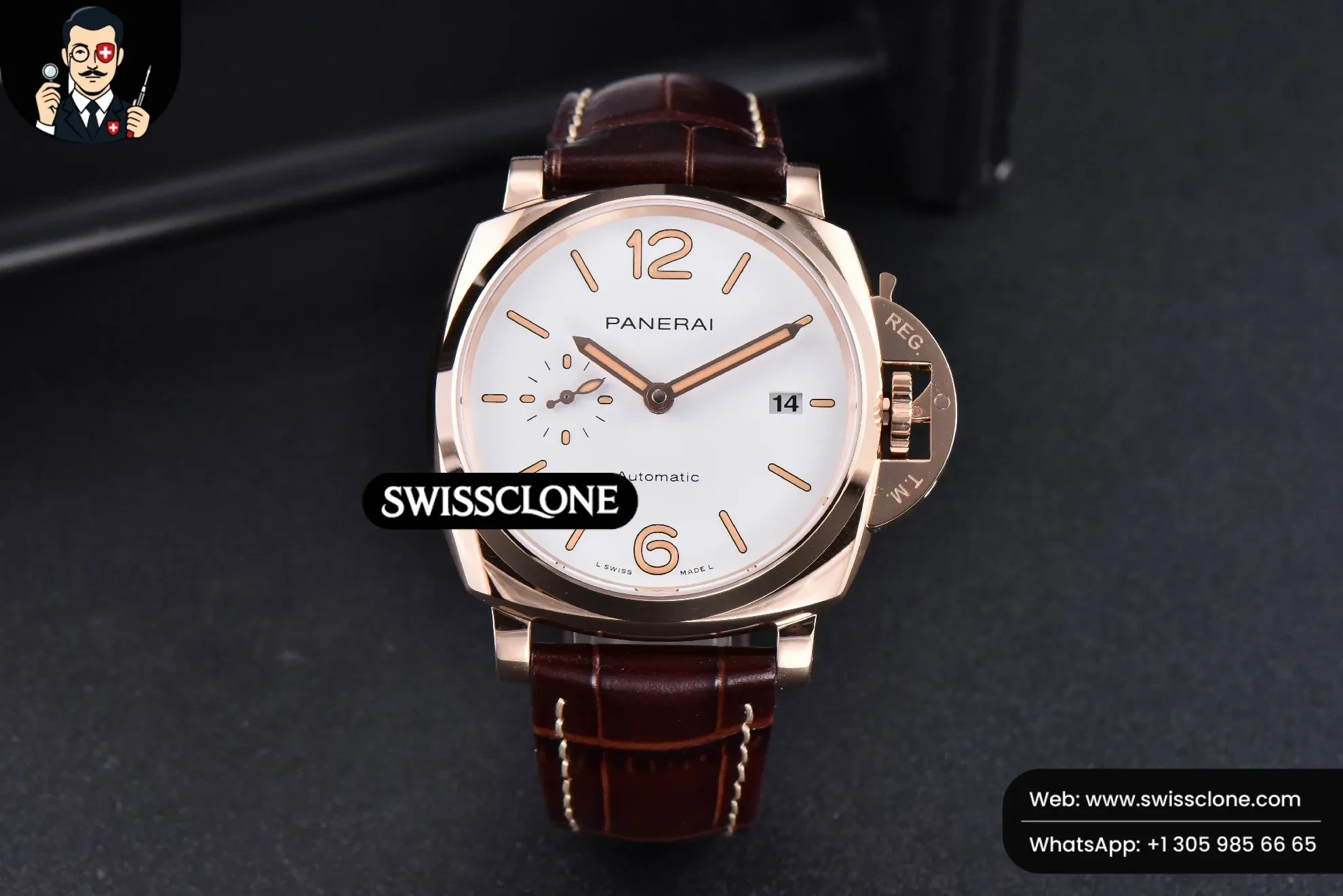 Panerai PAM1042 Luminor Due 42mm White Dial Brown Leather P900