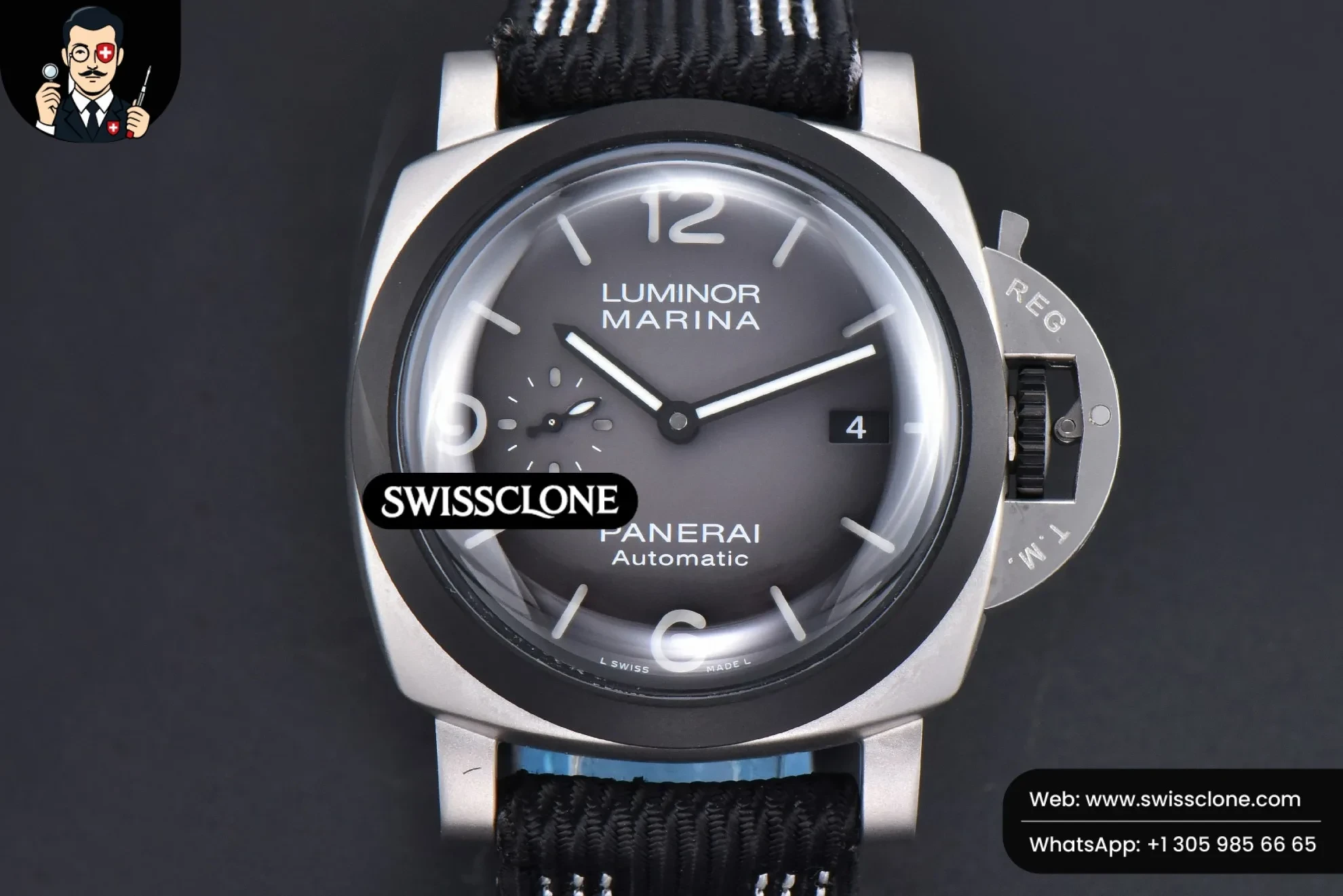 Panerai PAM1122 TTF 44mm Black Dial Nylon P9010