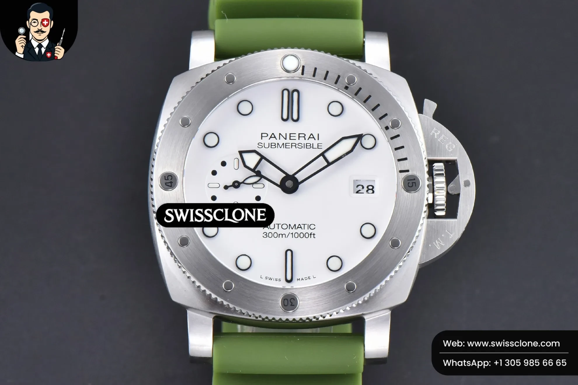 Panerai PAM1226 TTF 44mm White Dial Rubber P9010