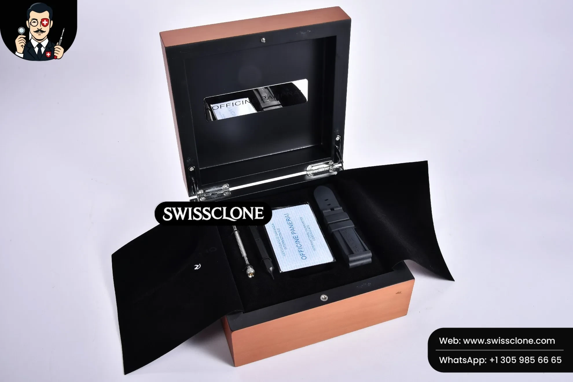 Panerai Wooden Box And Papers 1:1 Super Clone - Lateral Case Thickness Profile