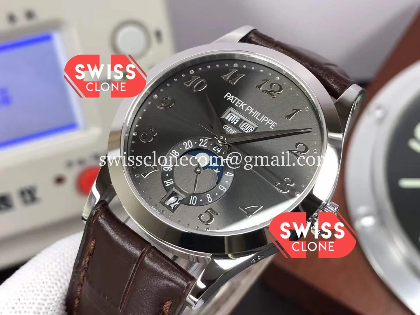 Patek Philippe Annual Calendar 5396 012 Complications Grey 1:1 Super Clone - Caseback & Cloned Calibre Movement