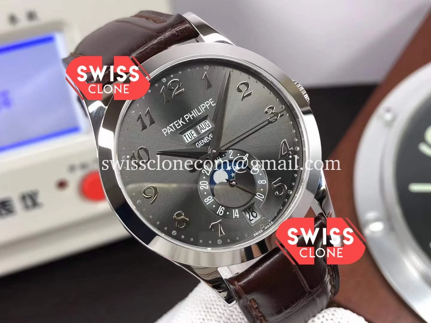 Patek Philippe Annual Calendar 5396 012 Complications Grey 1:1 Super Clone - Dial Macro Close-Up