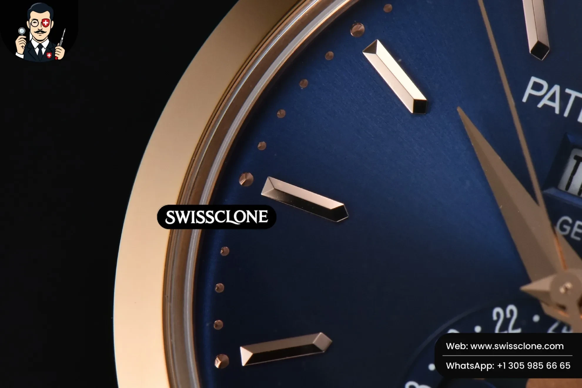 Patek Philippe Annual Calendar 5396 Moonphase 38.5mm Blue Stick Dial Blue Leather MY9015 1:1 Super Clone - Caseback & Cloned Calibre Movement