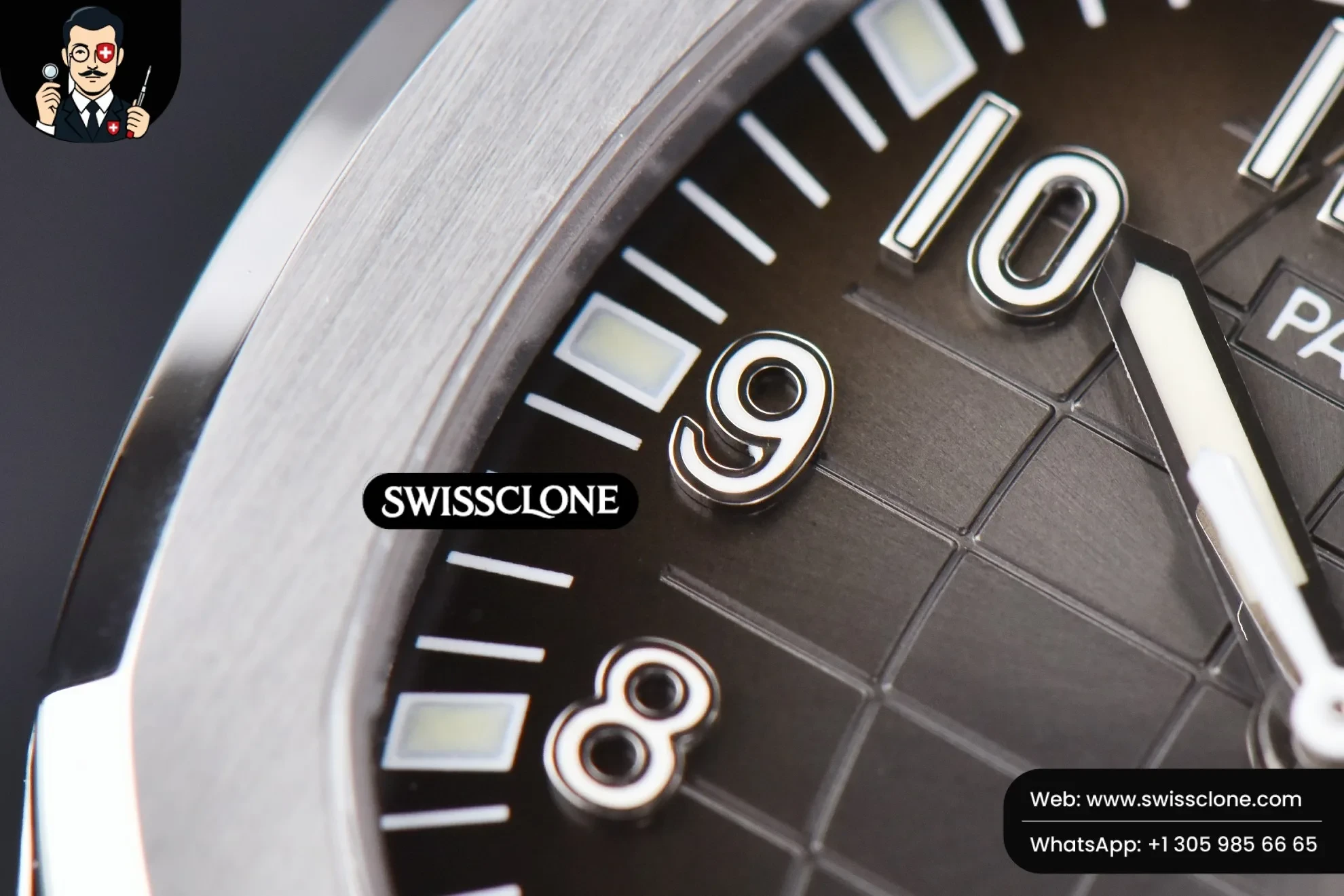 Patek Philippe Aquanaut 5167 40mm 3KF Black Dial (SW-29578) 1:1 Super Clone - Crown Guard & Case Thickness Profile
