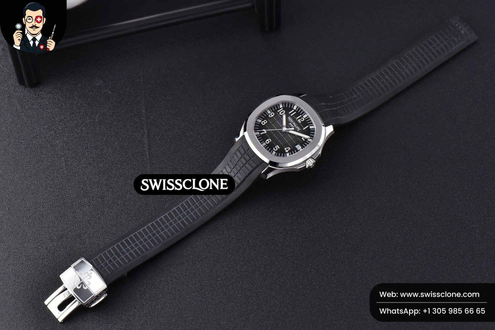 Patek Philippe Aquanaut 5167 40mm 3KF Black Dial Black Rubber (SW-29586) 1:1 Super Clone - Bezel & Lateral Case Profile