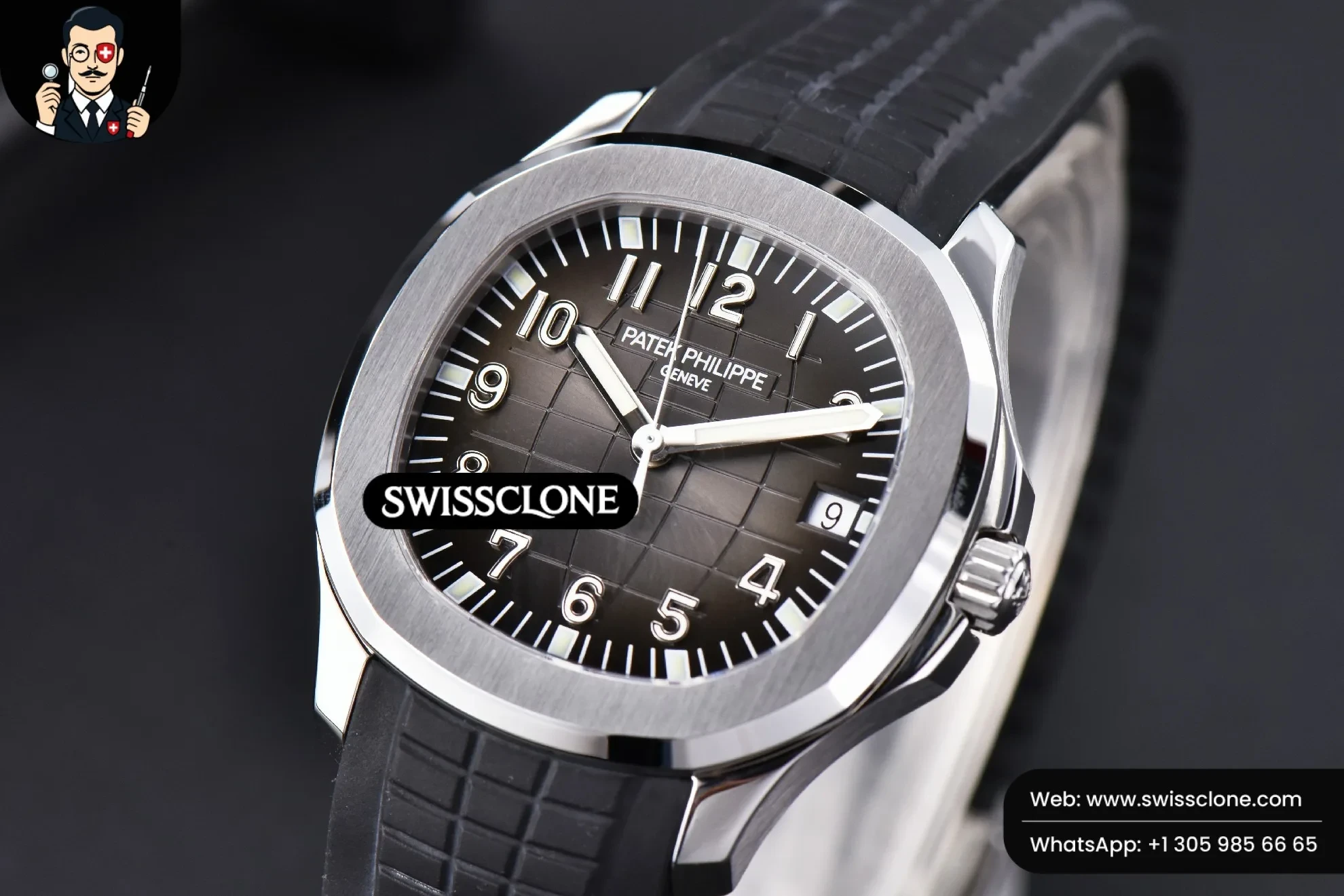Patek Philippe Aquanaut 5167 40mm 3KF Black Dial Black Rubber (SW-29586) 1:1 Super Clone - Clasp & Bracelet Brushed Finishing