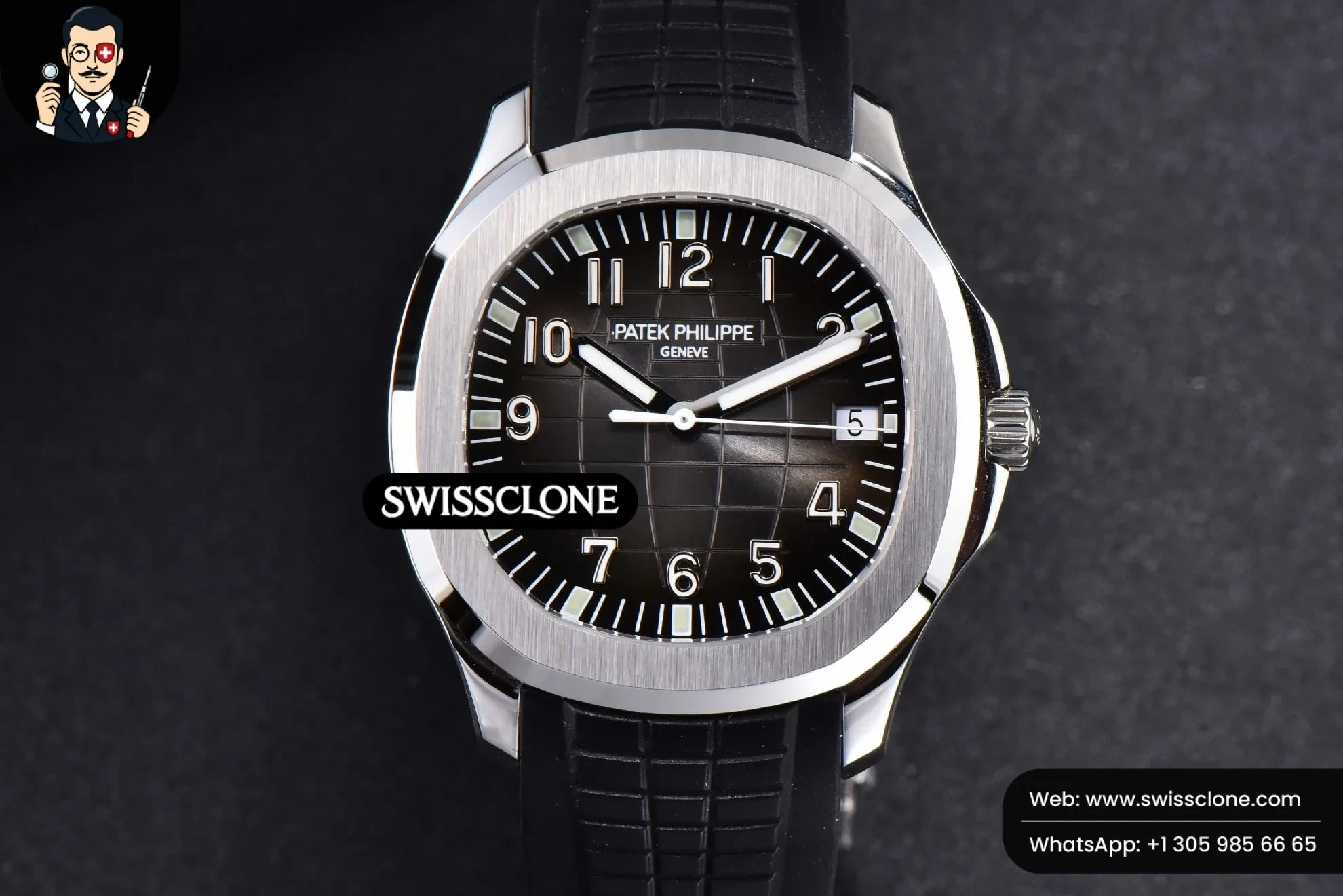 Patek Philippe Aquanaut 5167 40mm 3KF Black Dial Black Rubber