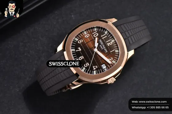 Patek Philippe Aquanaut 5167 40mm 3KF Brown Dial Brown Rubber 3K Factory 1:1 Super Clone - Bezel & Case Profile