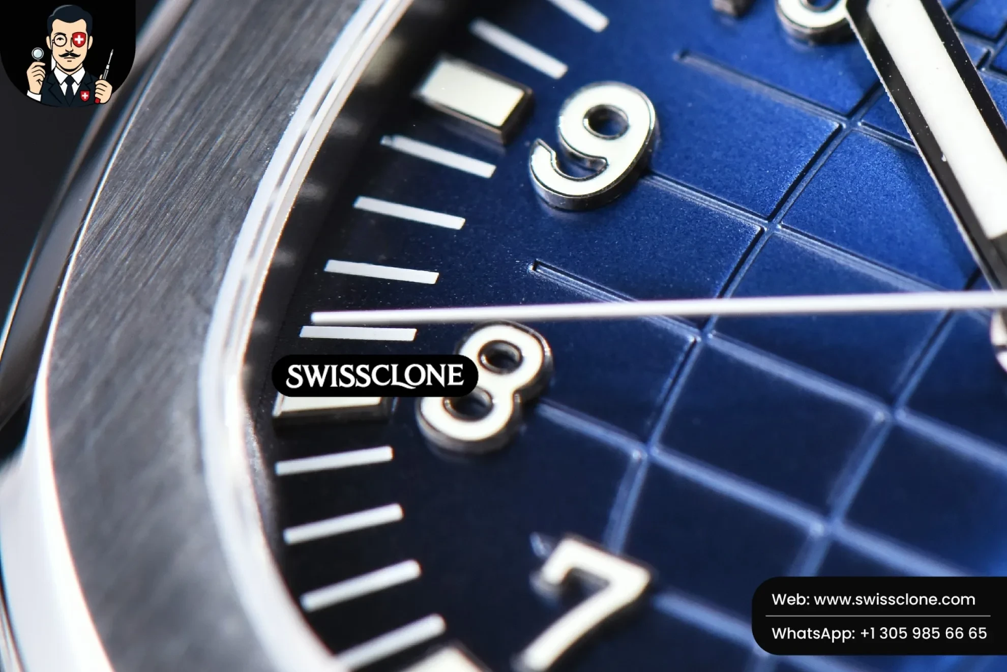 Patek Philippe Aquanaut 5168 42mm Blue Dial Blue Rubber 1:1 Super Clone - Lateral Case Thickness Profile