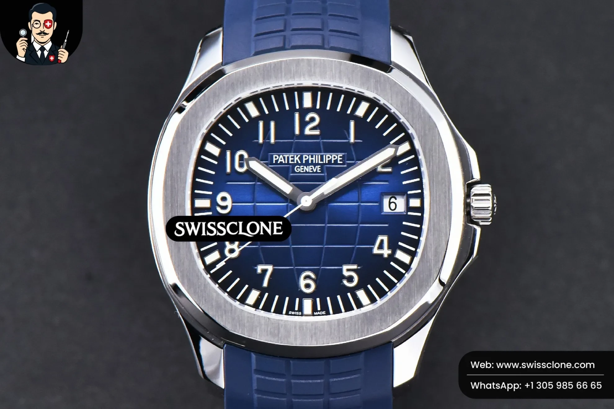 Patek Philippe Aquanaut 5168 42mm Blue Dial Blue Rubber