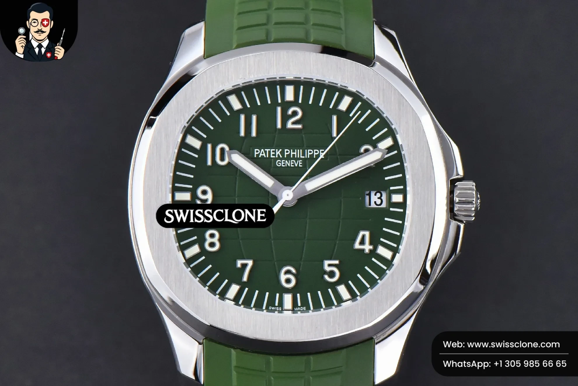 Patek Philippe Aquanaut 5168 42mm Green Dial Green Rubber