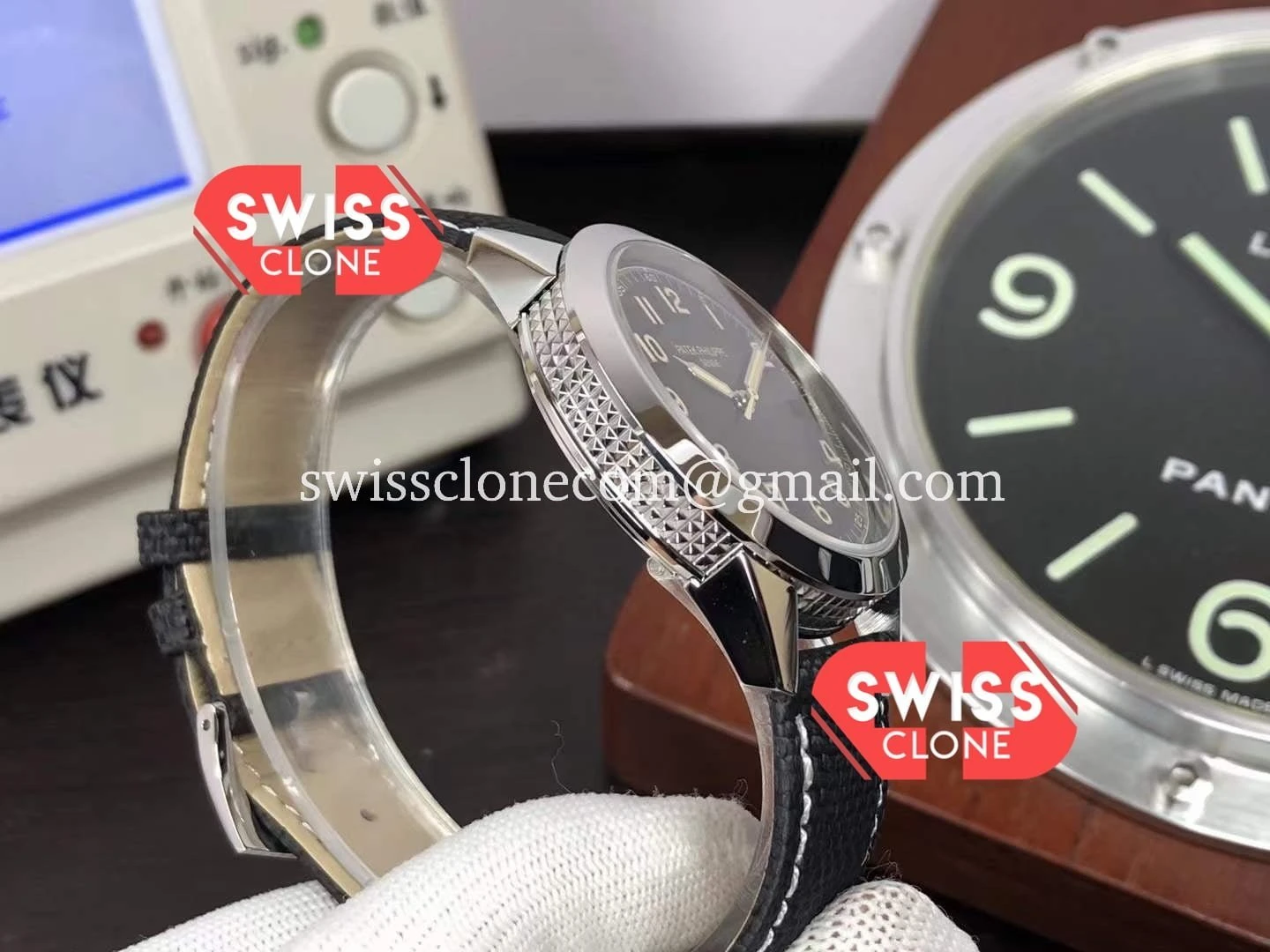 Patek Philippe Calatrava 5226G 001Hybrid Leather/Canvas 1:1 Super Clone - Caseback & Cloned Calibre Movement
