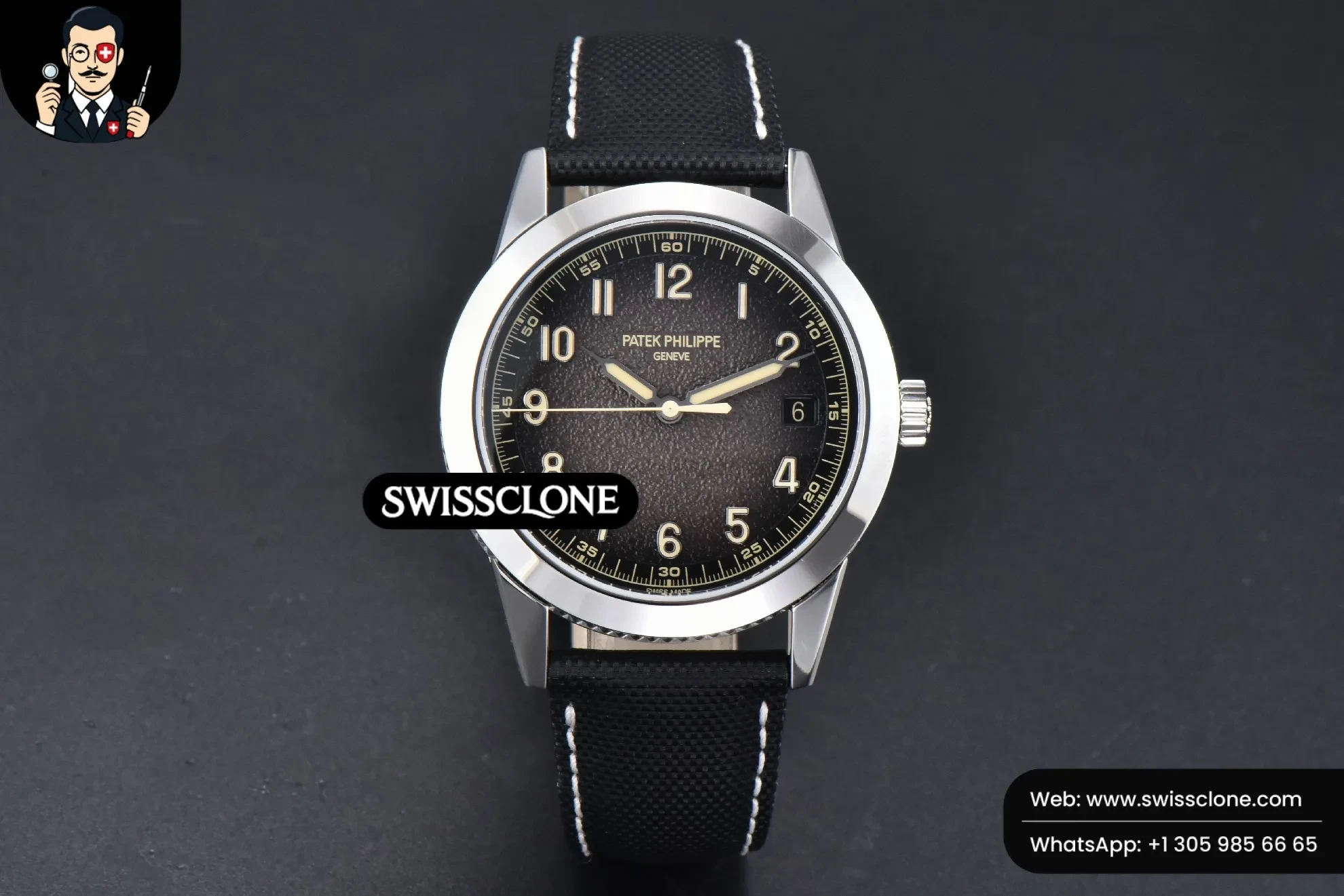 Patek Philippe Calatrava 5226G 40mm Gray Dial Nylon MY9015 Mod