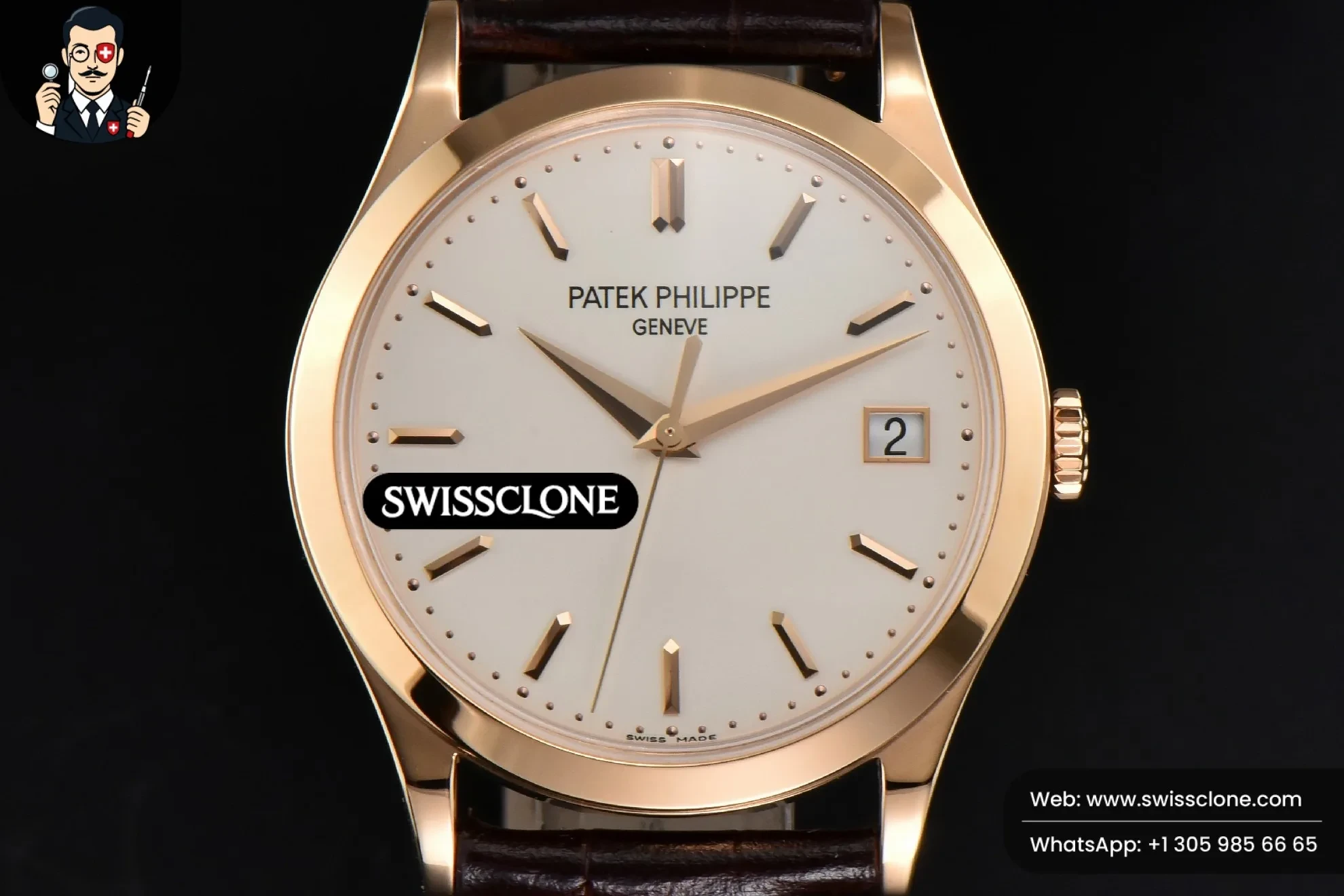 Patek Philippe Calatrava 5296R 38mm Beige Dial Brown Leather 9015