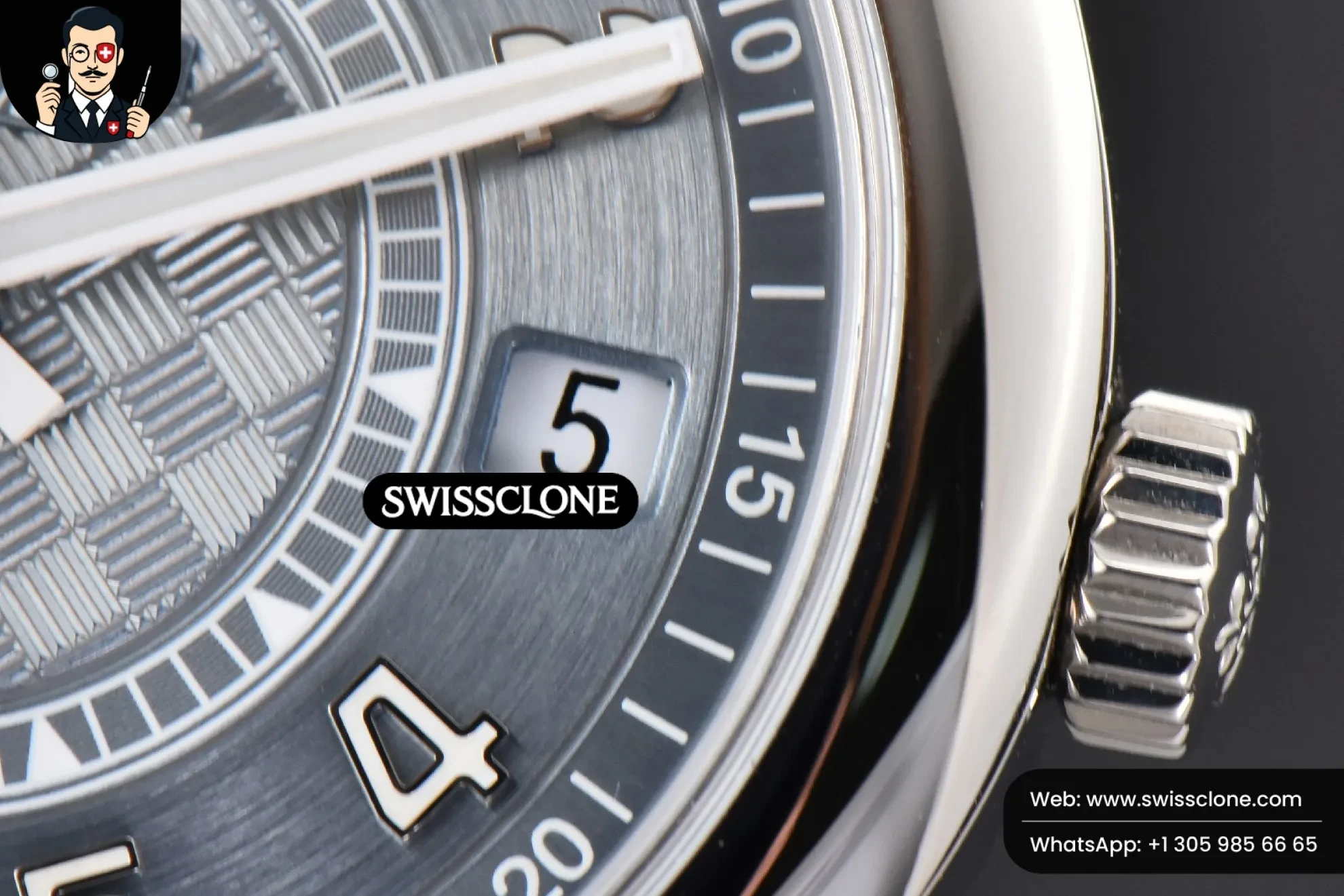 Patek Philippe Calatrava 6007 40mm Grey Blue Dial Gray Nylon 324CS 1:1 Super Clone - Lateral Case Thickness Profile