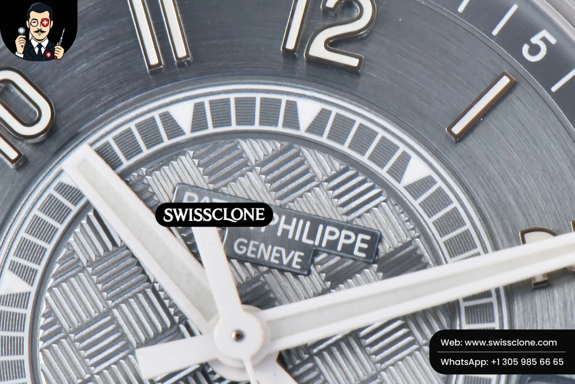 Patek Philippe Calatrava 6007 40mm Grey Blue Dial Gray Nylon 324CS 1:1 Super Clone - Clasp & Bracelet Finishing
