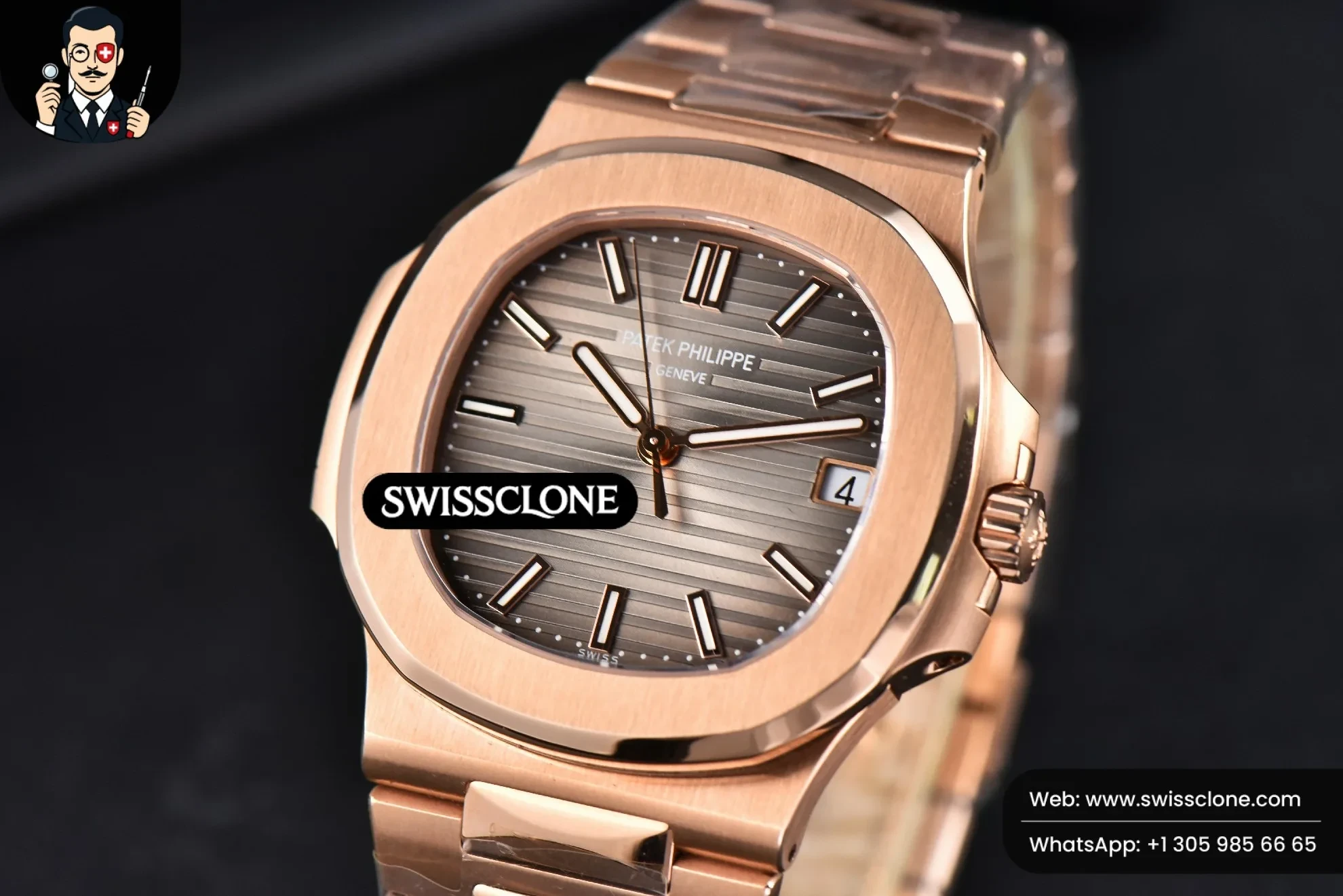 Patek Philippe Nautilus 5711/1R 40mm Gray Textured Dial 324CS (Updated To V4) 1:1 Super Clone - Bezel & Case Profile