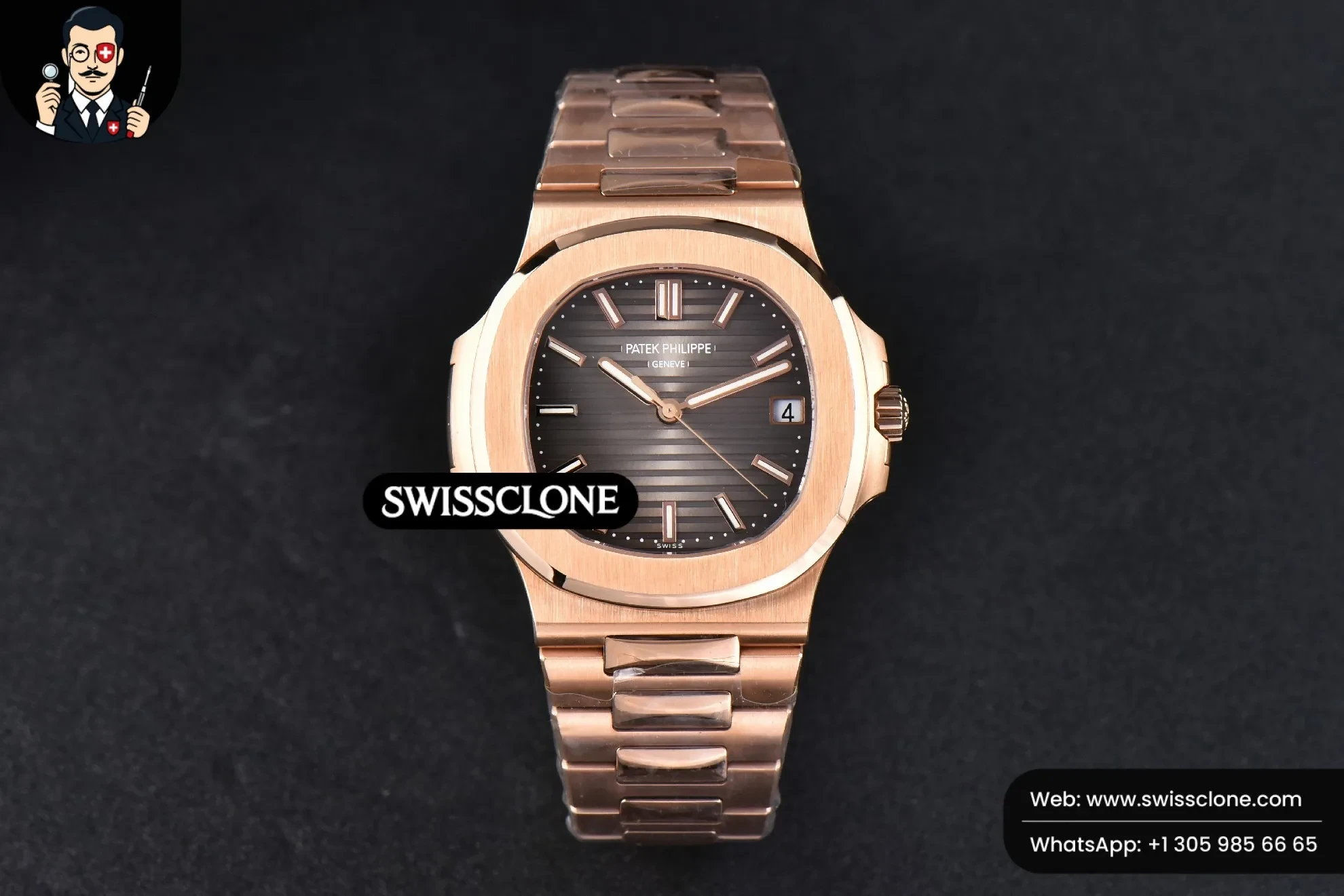 Patek Philippe Nautilus 5711/1R 40mm Gray Textured Dial 324CS (Updated To V4) 1:1 Super Clone - Dial Macro Close-Up