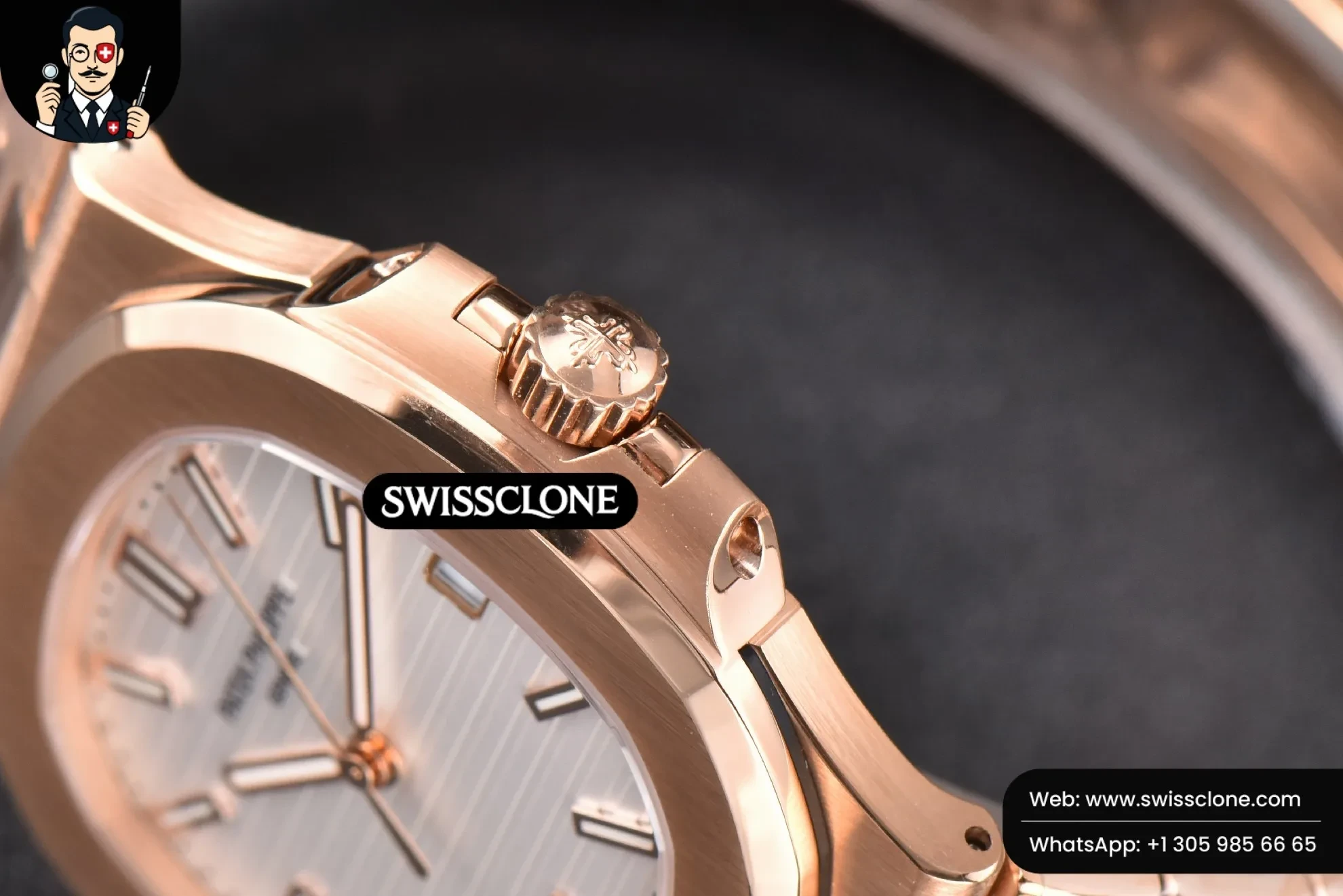 Patek Philippe Nautilus 5711/1R White Textured Dial on 324CS 1:1 Super Clone - Lateral Case Thickness Profile