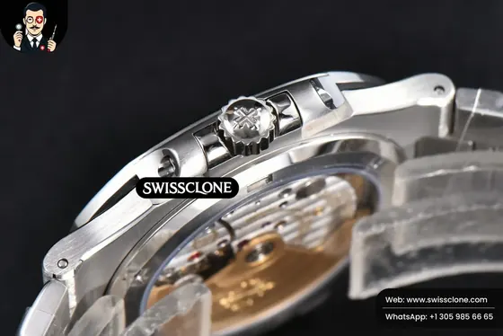 Patek Philippe Nautilus 5711 40mm 3KF Blue Dial (SW-23394) 1:1 Super Clone - Crown Guard & Case Thickness Profile