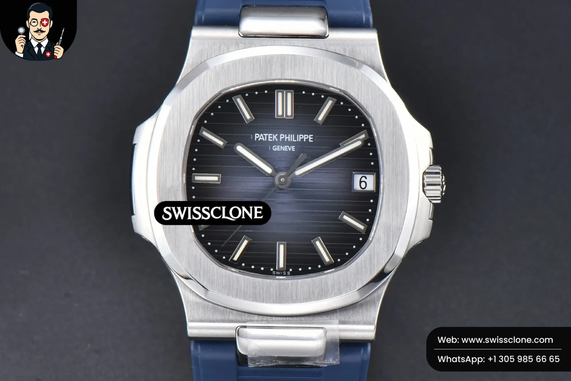 Patek Philippe Nautilus 5711 40mm Blue Dial Blue Rubber A324SC