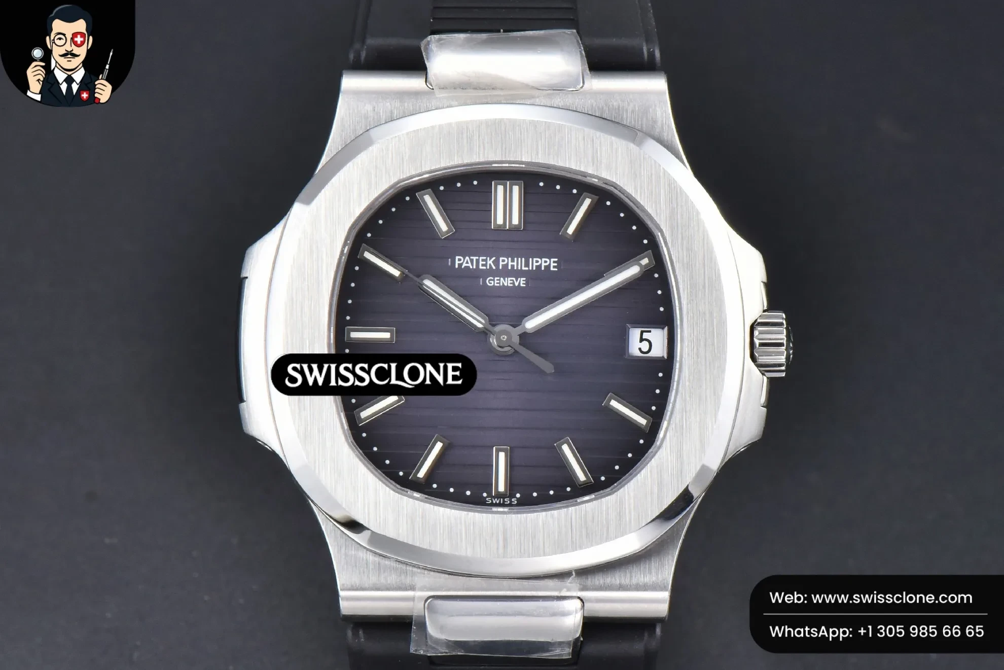 Patek Philippe Nautilus 5711 40mm Gray Dial Black Rubber A324SC
