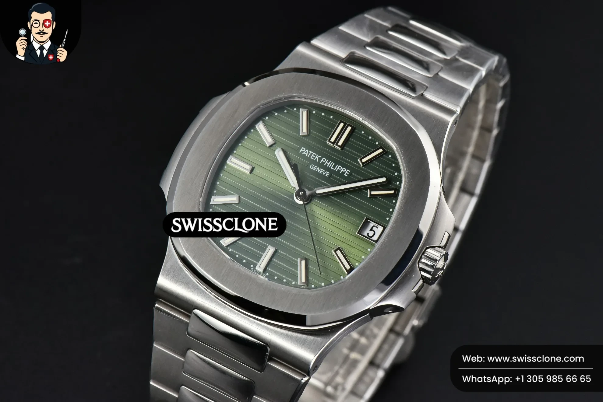 Patek Philippe Nautilus 5711 40mm Green Dial A324SC 1:1 Super Clone - Bezel & Case Profile