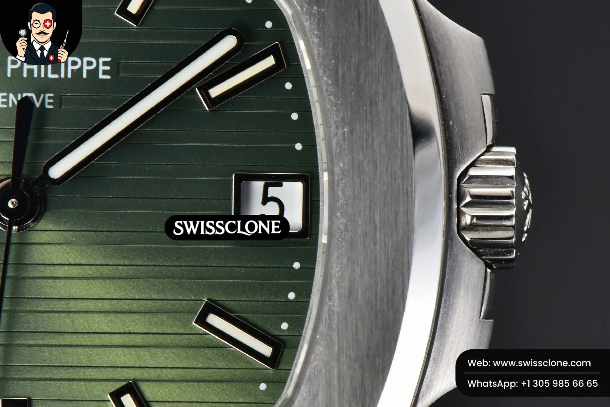 Patek Philippe Nautilus 5711 40mm Green Dial A324SC 1:1 Super Clone - On-Wrist Presence View